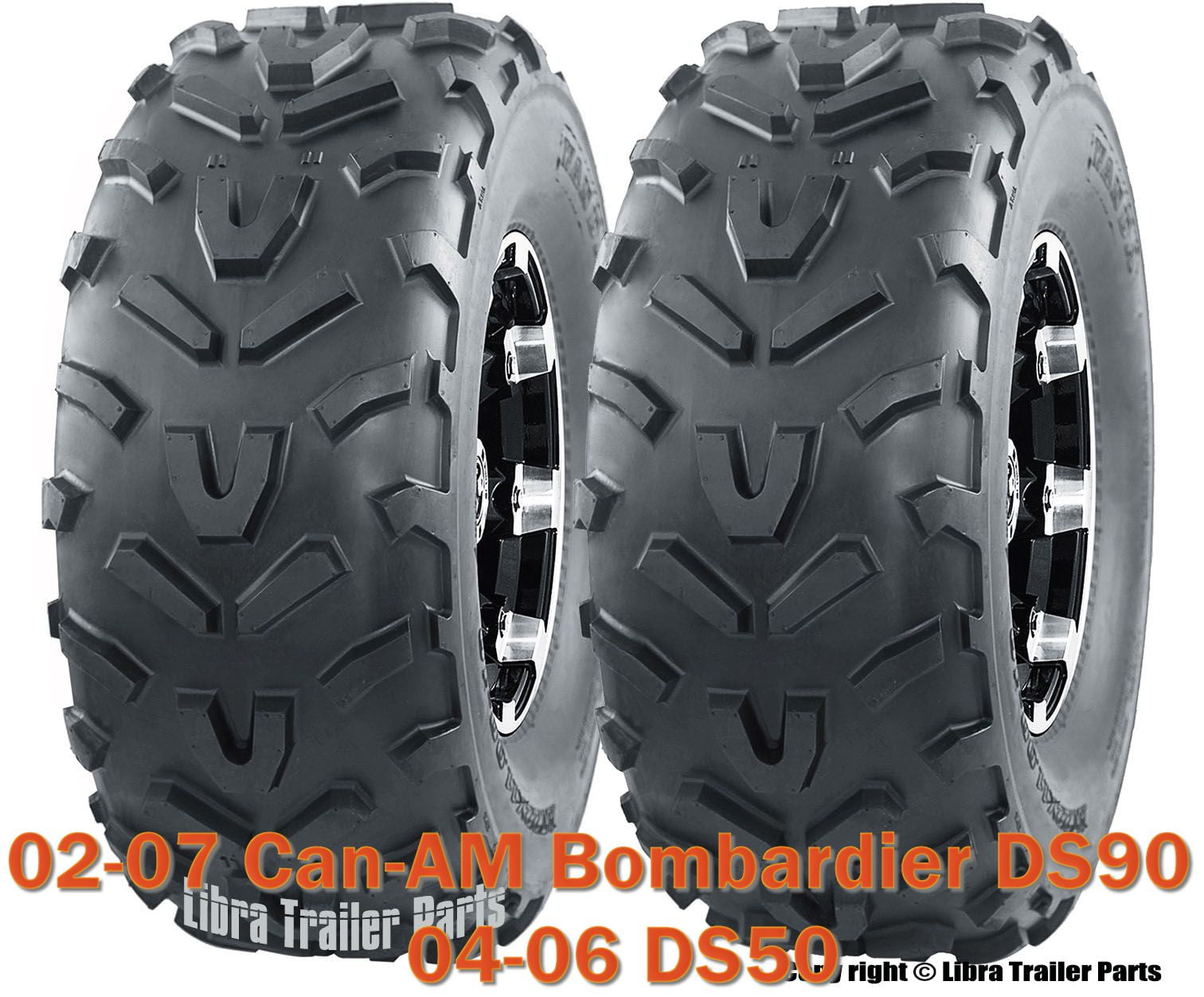 Set 2 WANDA ATV Tires 20X7-8 /6PR for 02-07 Can-AM Bombardier DS90 /04-06 DS50