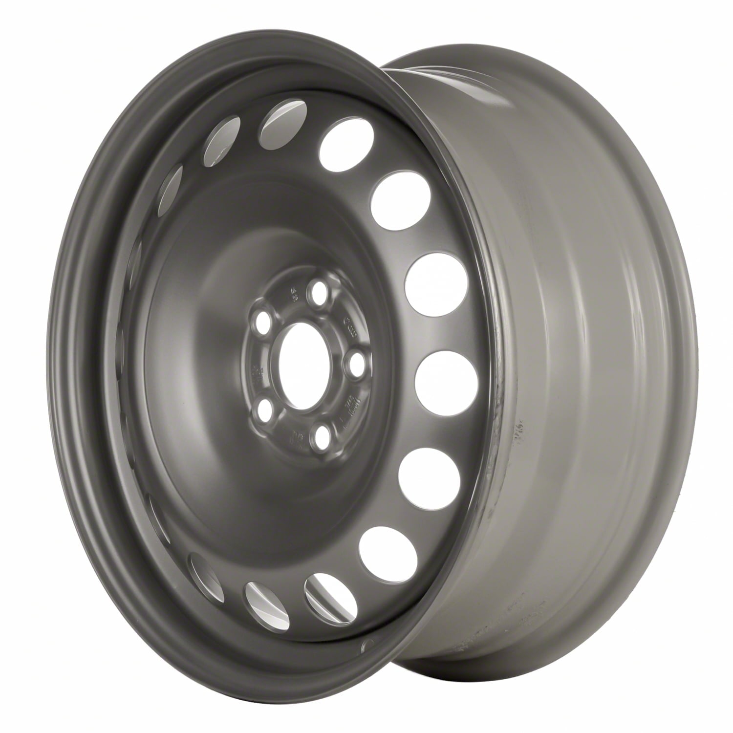 Remanufactured Painted Silver Steel Wheel 16 x 6.5 1J0601027AD03C fits 1998-2010 Volkswagen Beetle
