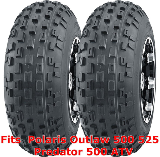 Polaris Outlaw 500 525 Predator 500 ATV 2 front 21x7-10 21x7x10 Knobby tires