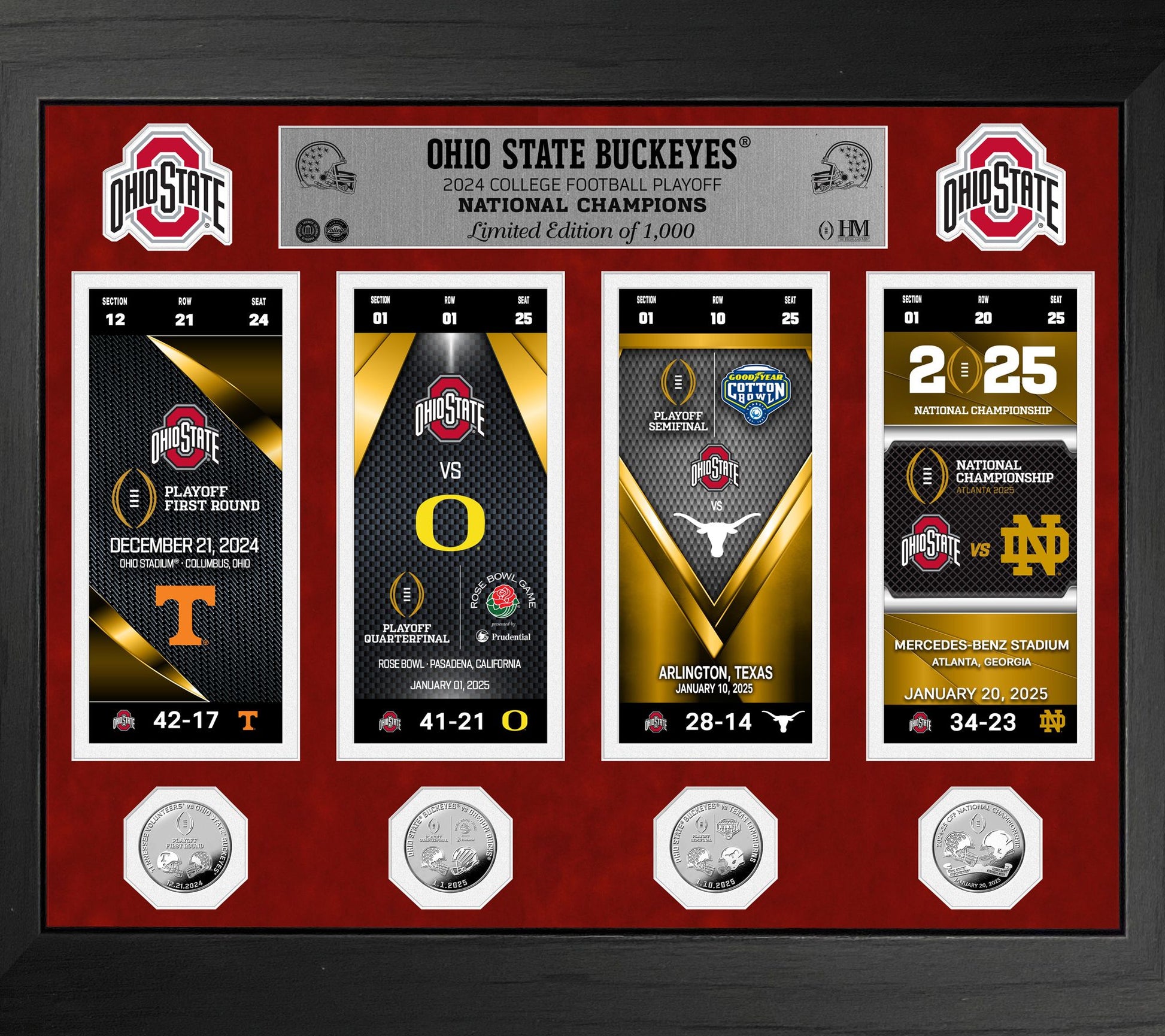 Highland OSU 2024 CFP Champions Road to Champions Frame