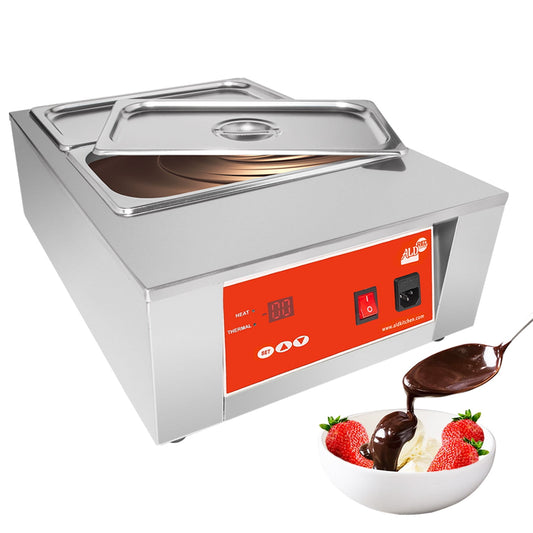 ALDKitchen Digital Electric Chocolate Melter | 8 kg Commercial Chocolate Heater | 2 Tanks | 110 V