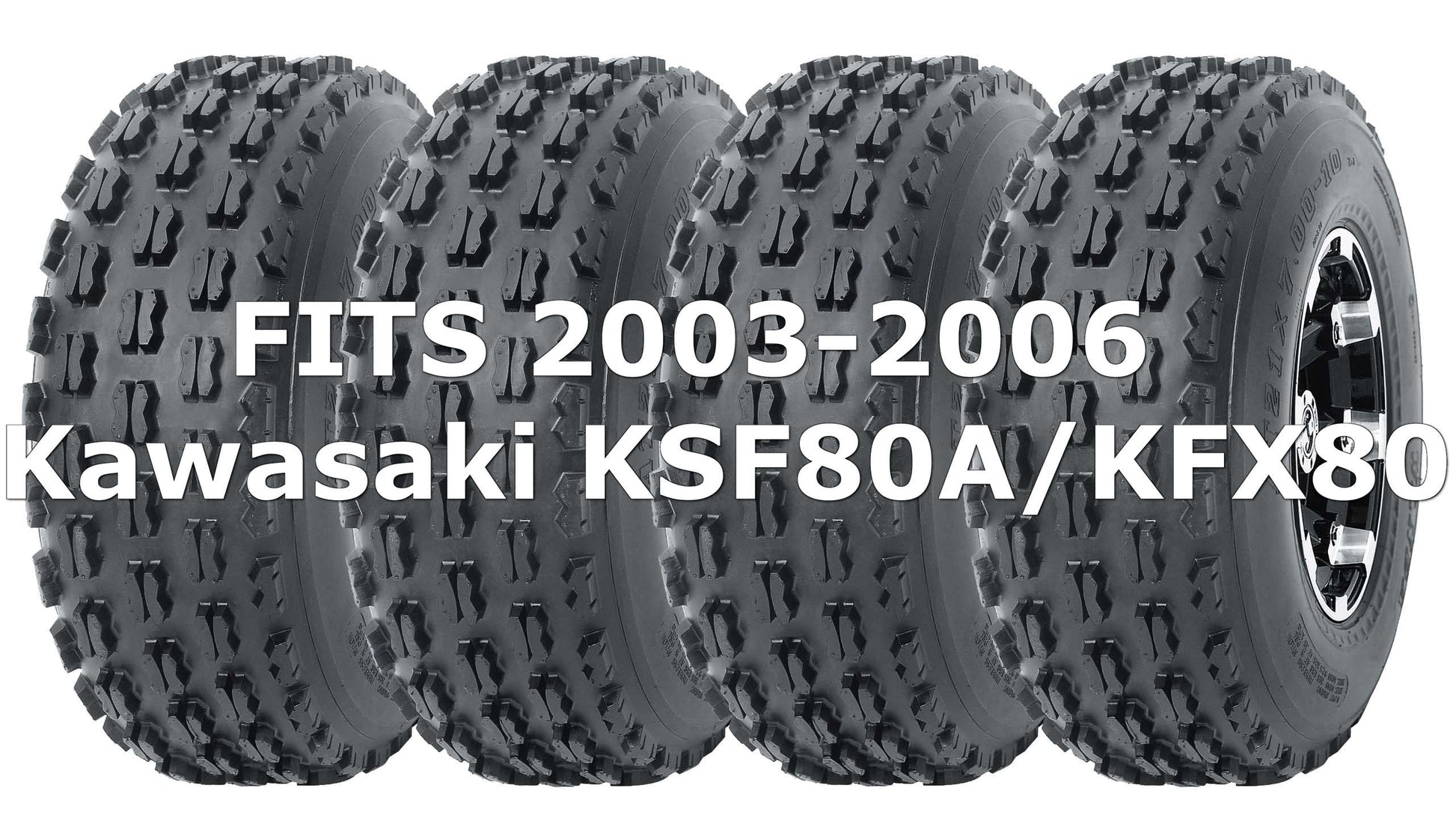 Kawasaki KSF80A/KFX80 2003-2006 Full Set Wanda Sport ATV tires 19x7-8 19x7x8