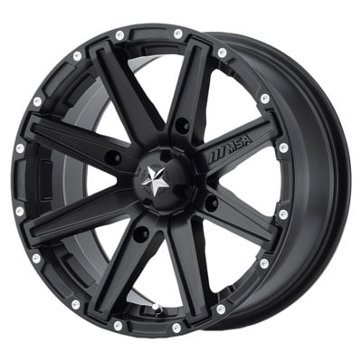 4/110 Motosport Alloys M33 Clutch Wheel 12x7 4.0 + 3.0 Satin Black for Kasea SKYHAWK 250 2003