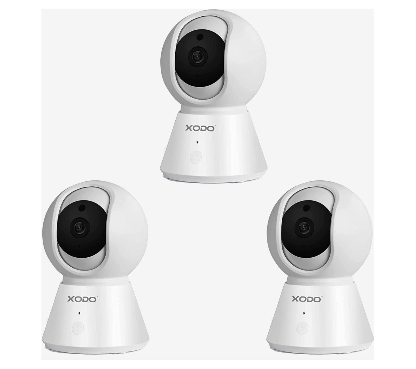 XODO Set of 3 Security Camera 1080p, 2-Way Audi  o, Night Visi