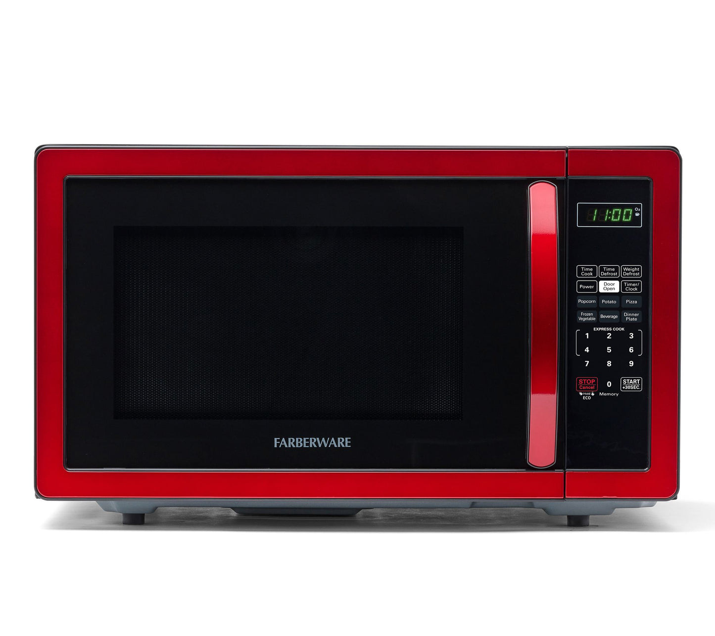 Farberware Classic 1.1 Cubic Foot Microwave Oven- Metallic Re