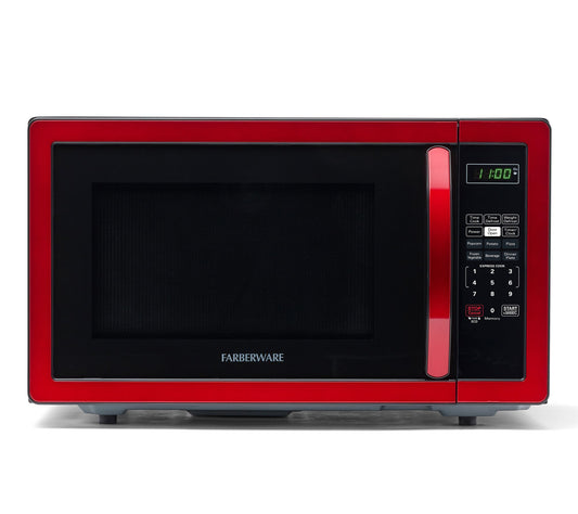 Farberware Classic 1.1 Cubic Foot Microwave Oven- Metallic Re