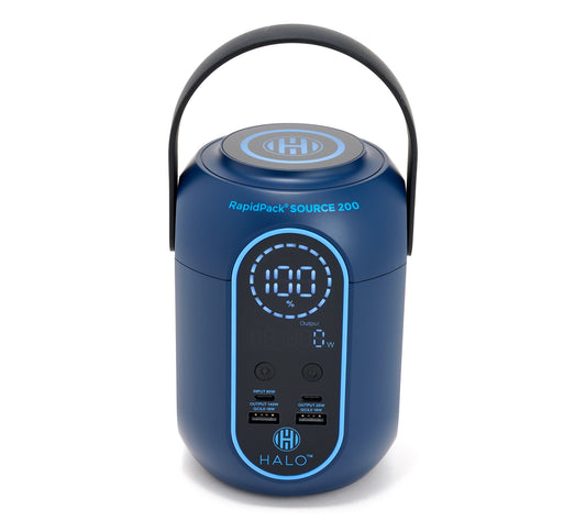 HALO_200Wh Power Station with 4 Outlets and Wireless Charging Pad
