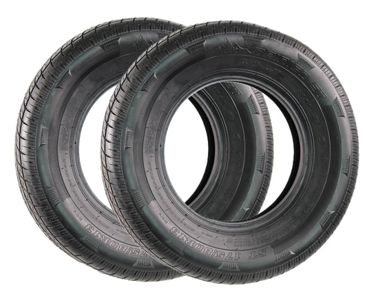 eCustomrim 2-Pack ST175/80R13 Steel Belted Radial Trailer Tire Load Range C 1360#