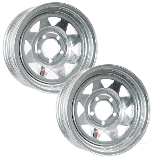 eCustomrim 2-Pack Trailer Rim Wheel 14X5.5 5-4.5 Galvanized Spoke 2200 Lb. 3.19 CB