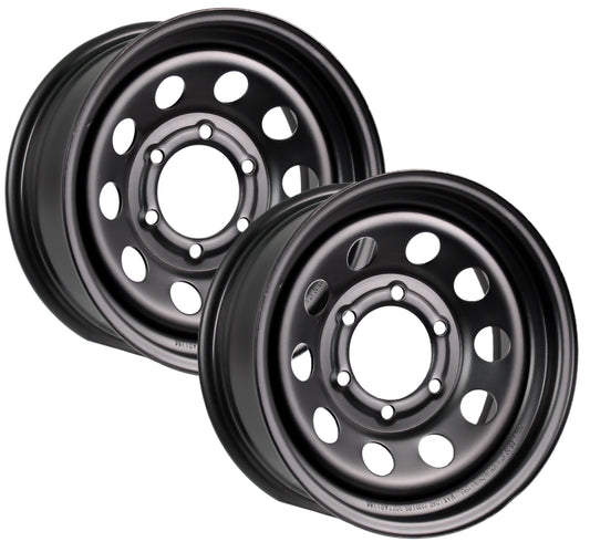 eCustomrim 2-Pack Trailer Rim Wheel 15X6 Black Modular 2830 Lb. 4.27 Center Bore 6 Lug