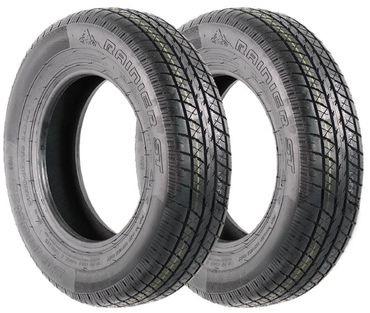 eCustomrim 2-Pk ST145/R12 Steel Belted Radial Trailer Tire Load E 1520# 145/R12 145R12