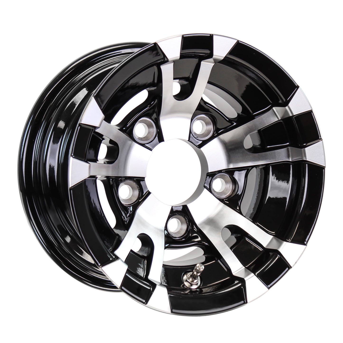 eCustomrim Aluminum Trailer Wheel 10X6 10 Inch Avalanche Style 5 Lug On 4.5" Center Rim