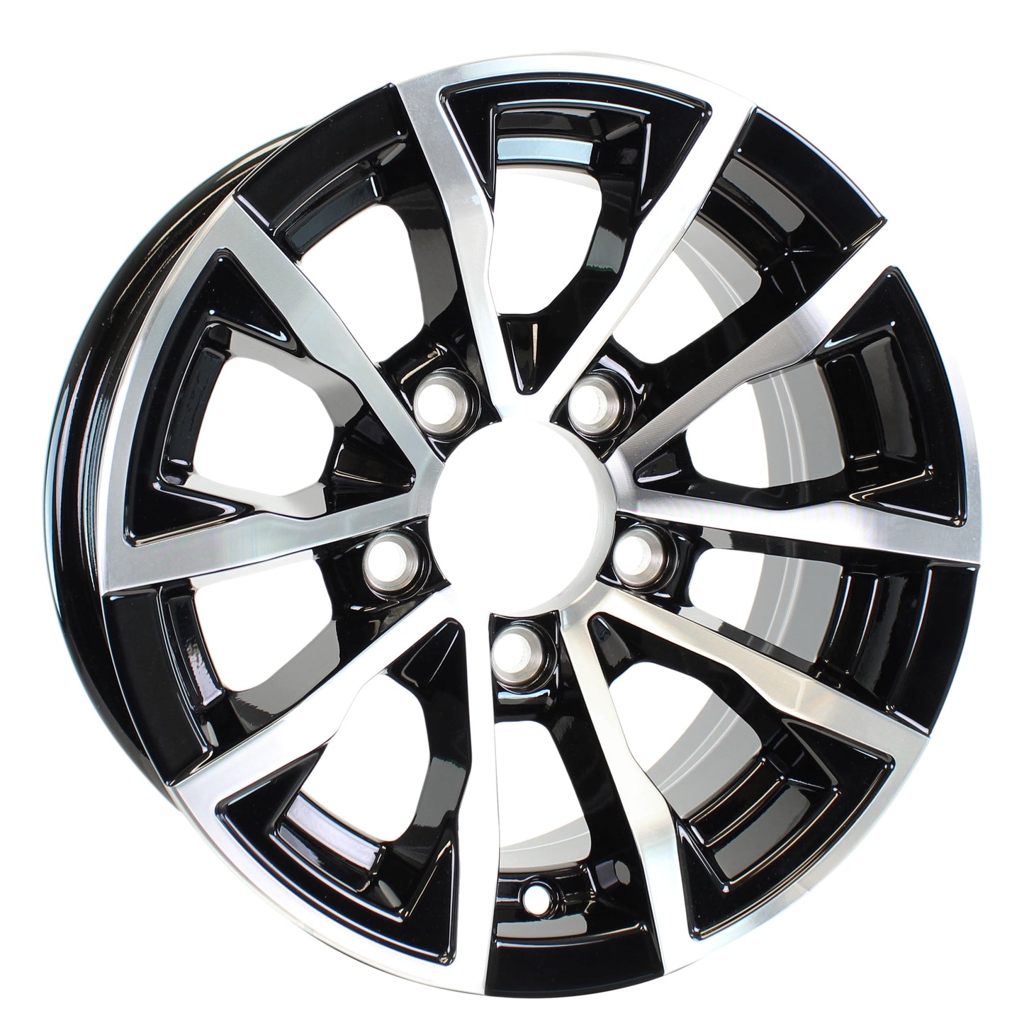 eCustomrim Aluminum Trailer Wheel 13X5 13 Inch Edge Style 5 Lug On 4.5" Center Rim