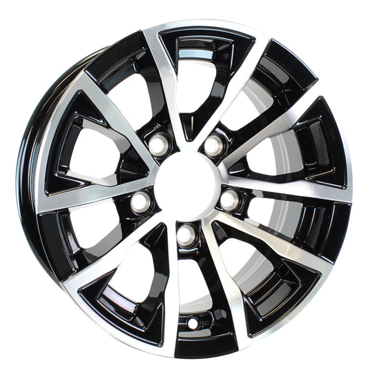 eCustomrim Aluminum Trailer Wheel 13X5 13 Inch Edge Style 5 Lug On 4.5" Center Rim