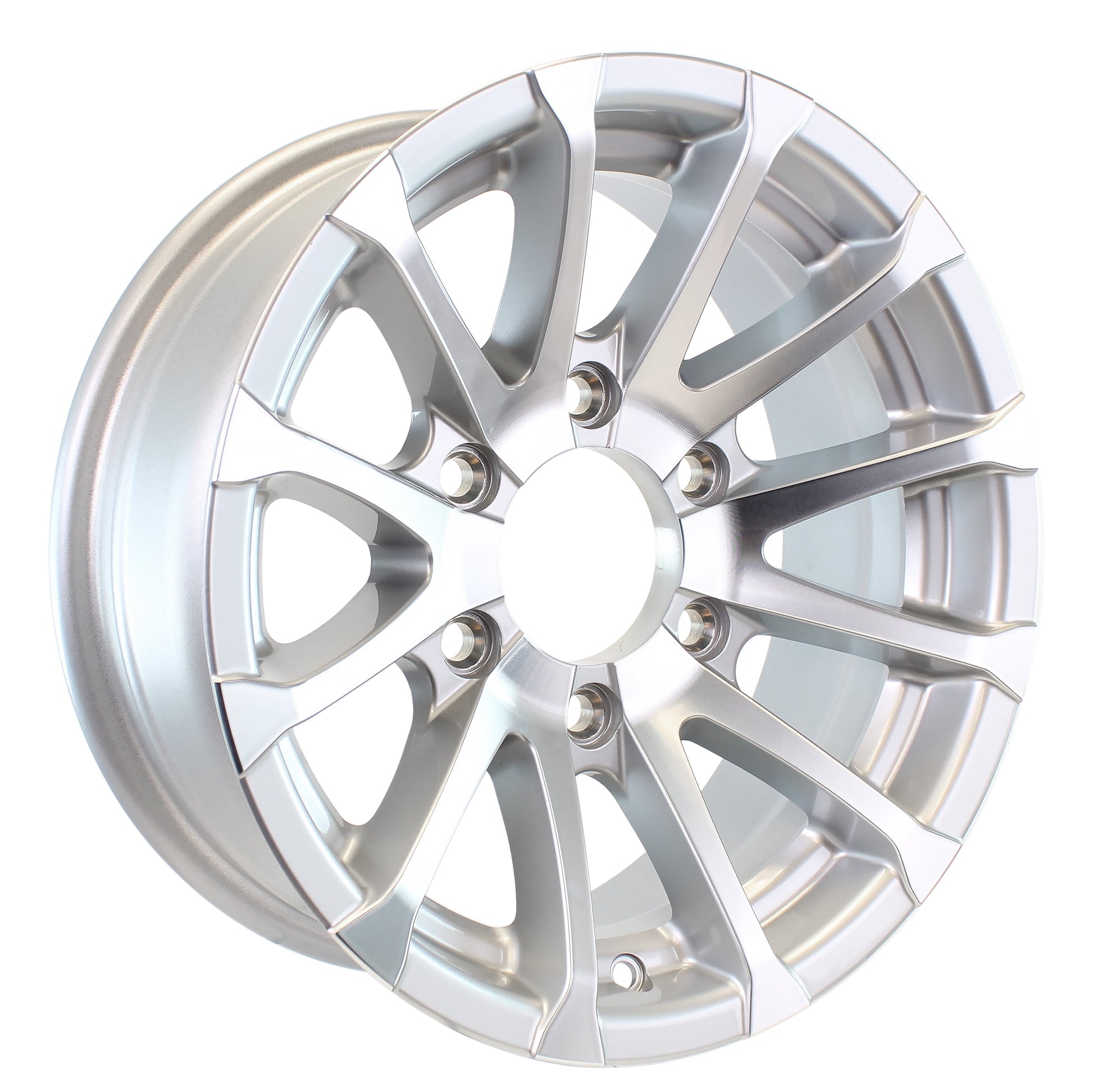 eCustomrim Aluminum Trailer Wheel 16X6 16 Inch Avalanche Style 6 Lug On 5.5" Center Rim