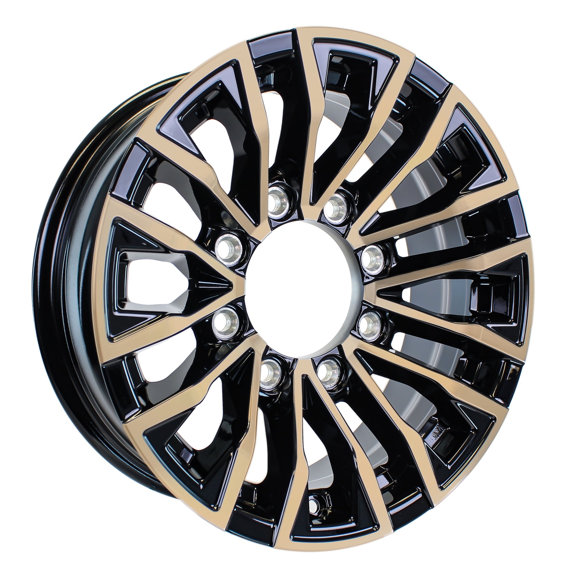 eCustomrim Aluminum Trailer Wheel 16X6 16 Inch Edge Style 8 Lug On 6.5" Center Rim