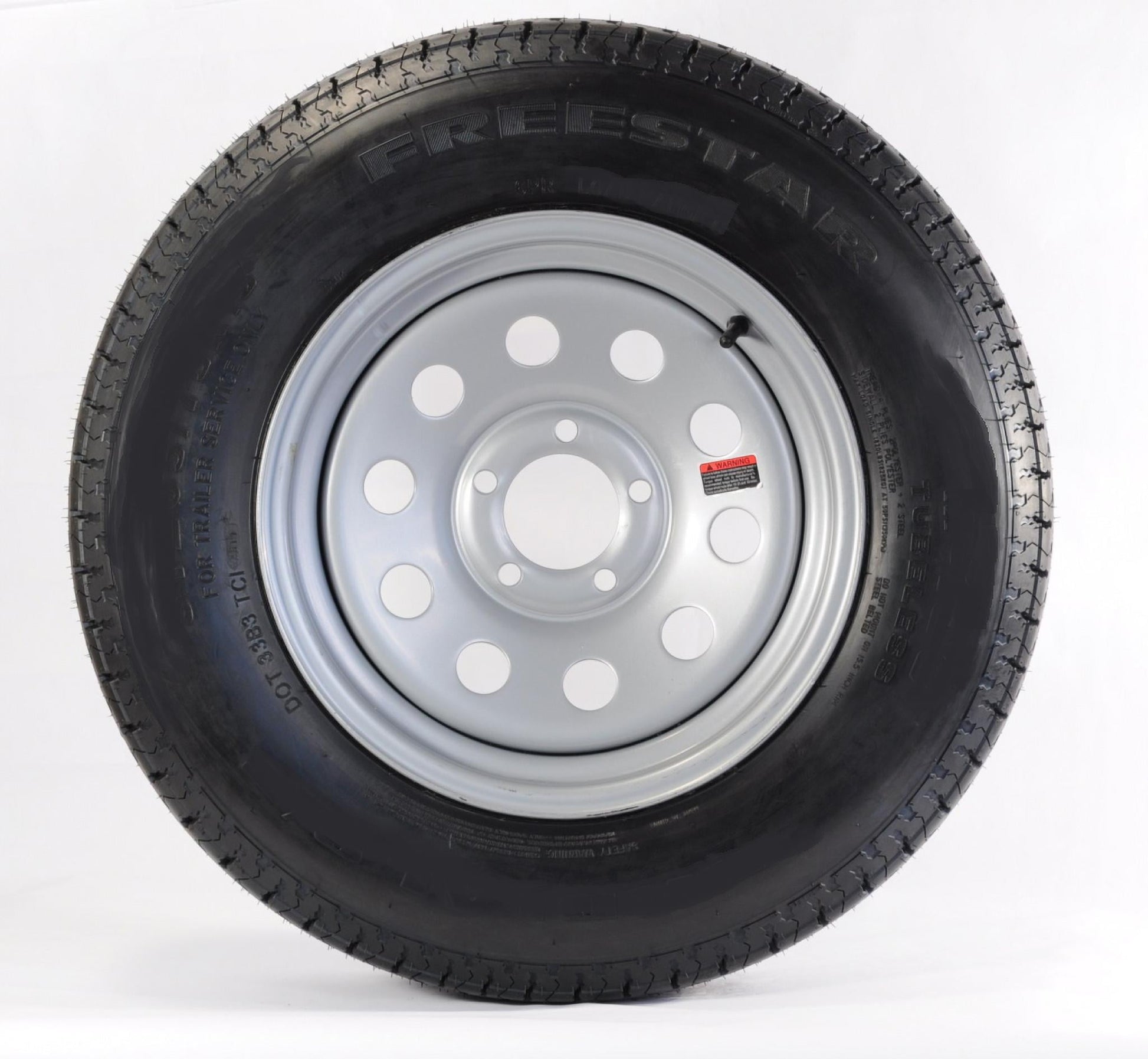 eCustomrim Mounted Trailer Tire Rim ST175/80D13 Load C 5 Lug Silver Modular Wheel