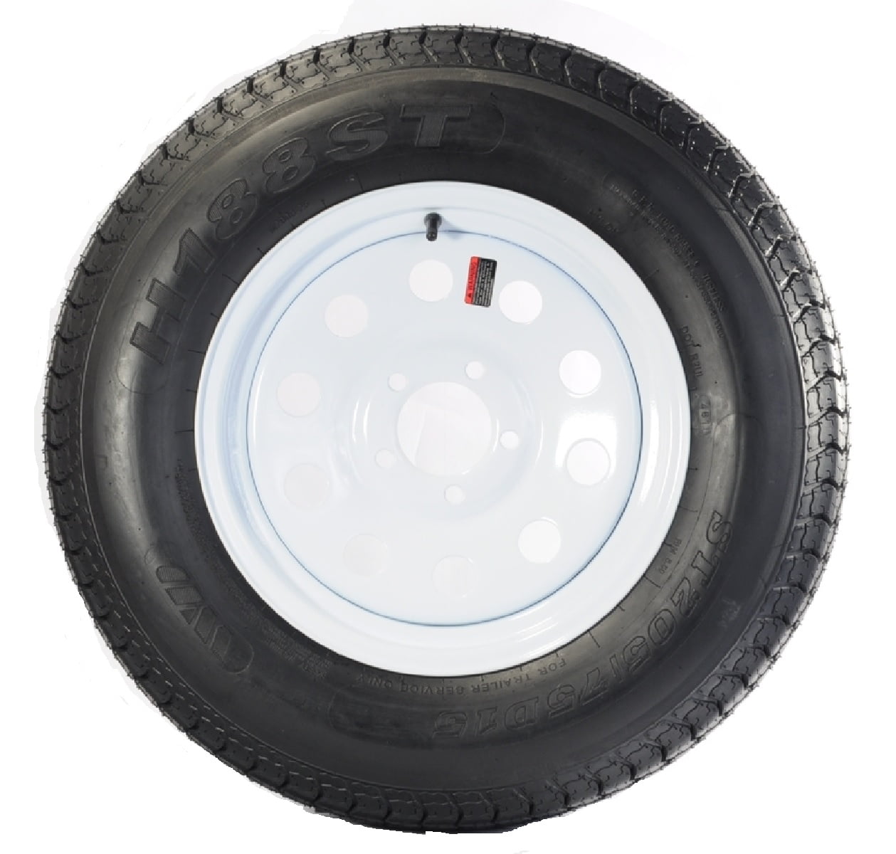 eCustomrim Trailer Tire Rim ST205/75D15 F78-15 205/75-15 Load C 5 Lug White Modular Wheel
