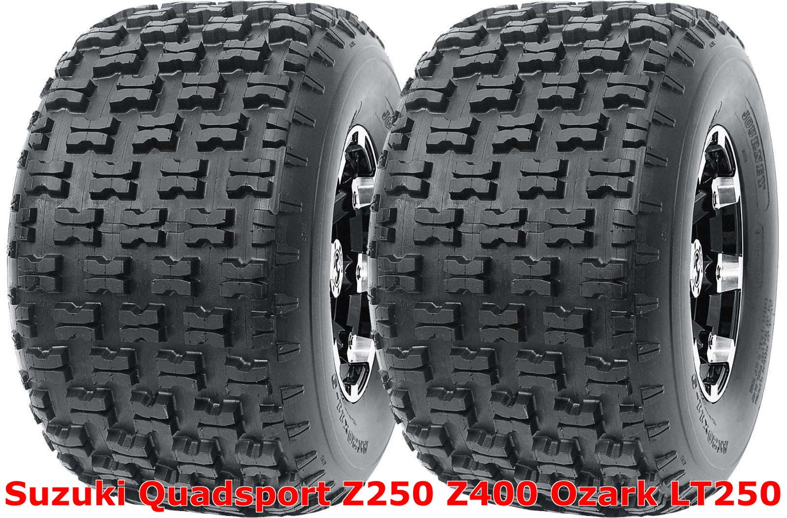 Suzuki Quadsport Z250 Z400 Ozark LT250 Set 2 Rear 20x10-9 Sport ATV Tires