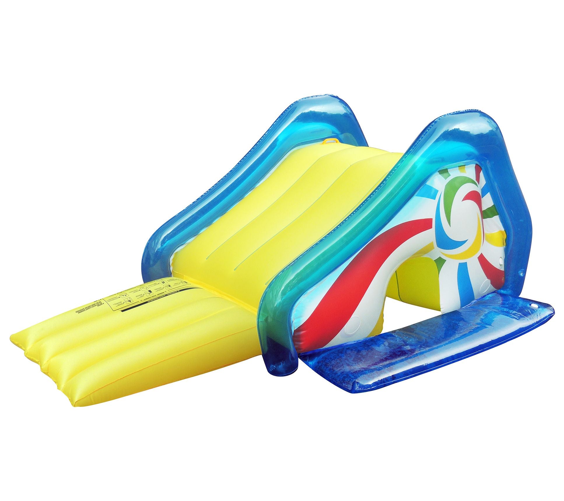 Yellow and Blue Pool Side Slide With Attached S prayer  98-I