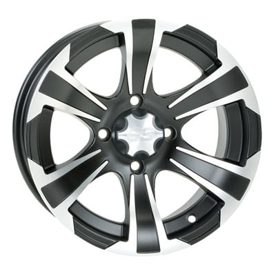 4/110 ITP SS312 Alloy Series Wheel 14x8 5.0 + 3.0 Matte Black for Honda RANCHER 420 4x4 AT DCT IRS 2015-2018
