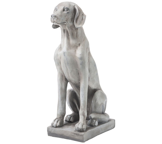 Glitzhome Loyal Lab Dog Lawn Garden Statue