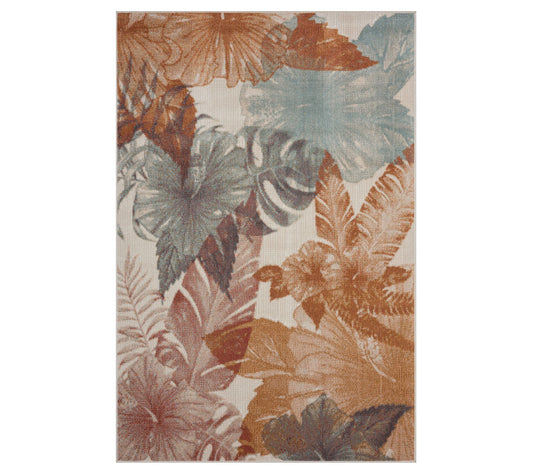 Ox Bay Hibiscus Honey Tropical Indoor Outdoor Rug, 5' x 7'