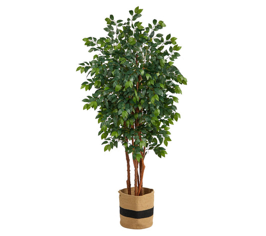 7' Sakaki in Natural Cotton Planter by Nearly Natural