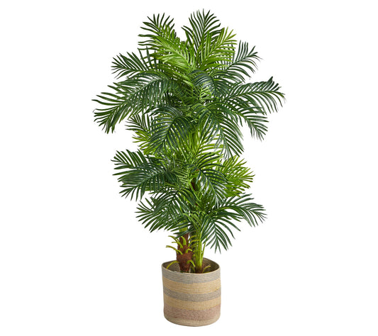6' Hawaii Artificial Palm in Woven Planter by Nearly Natural