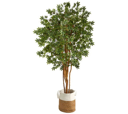 6' Japanese Maple Jute/Cotton Planter by Nearly Natural
