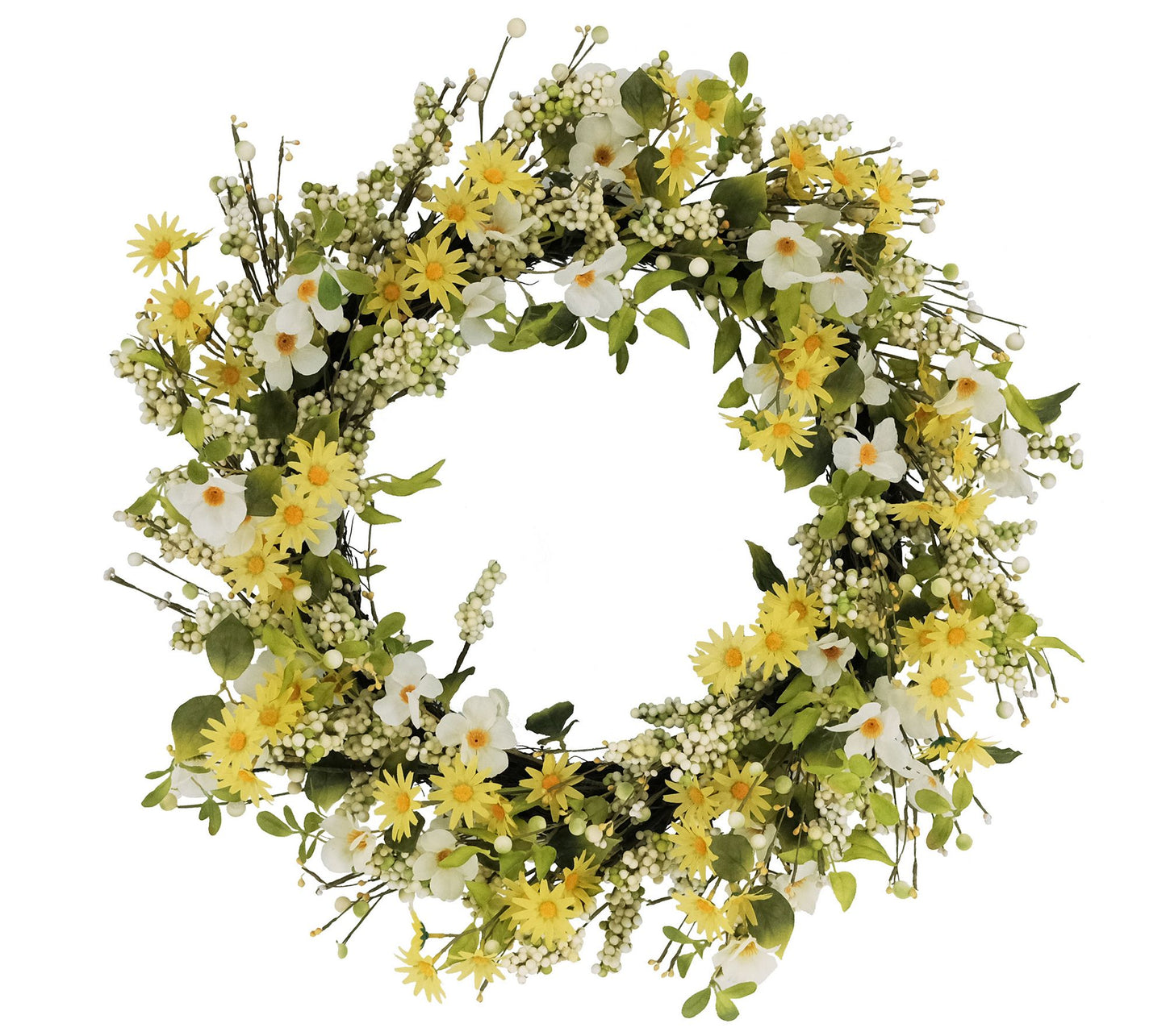 Puleo 30" Dogwood and Daisy Floral Spring Wreat h