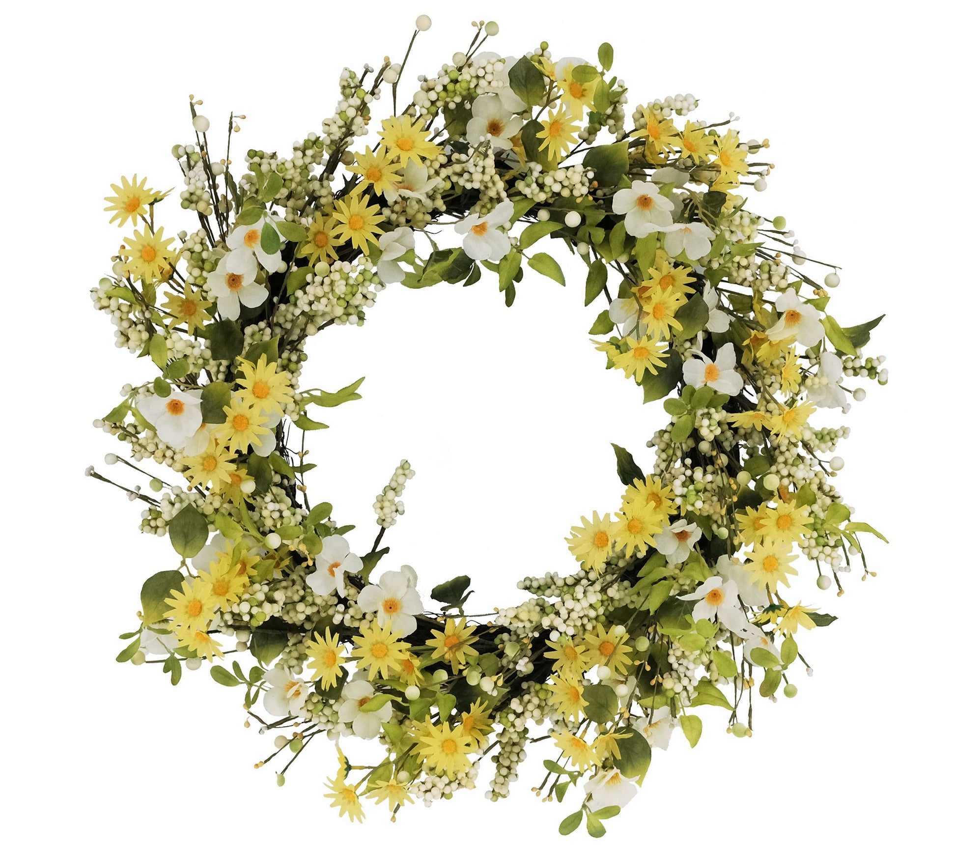 Puleo 30" Dogwood and Daisy Floral Spring Wreat h