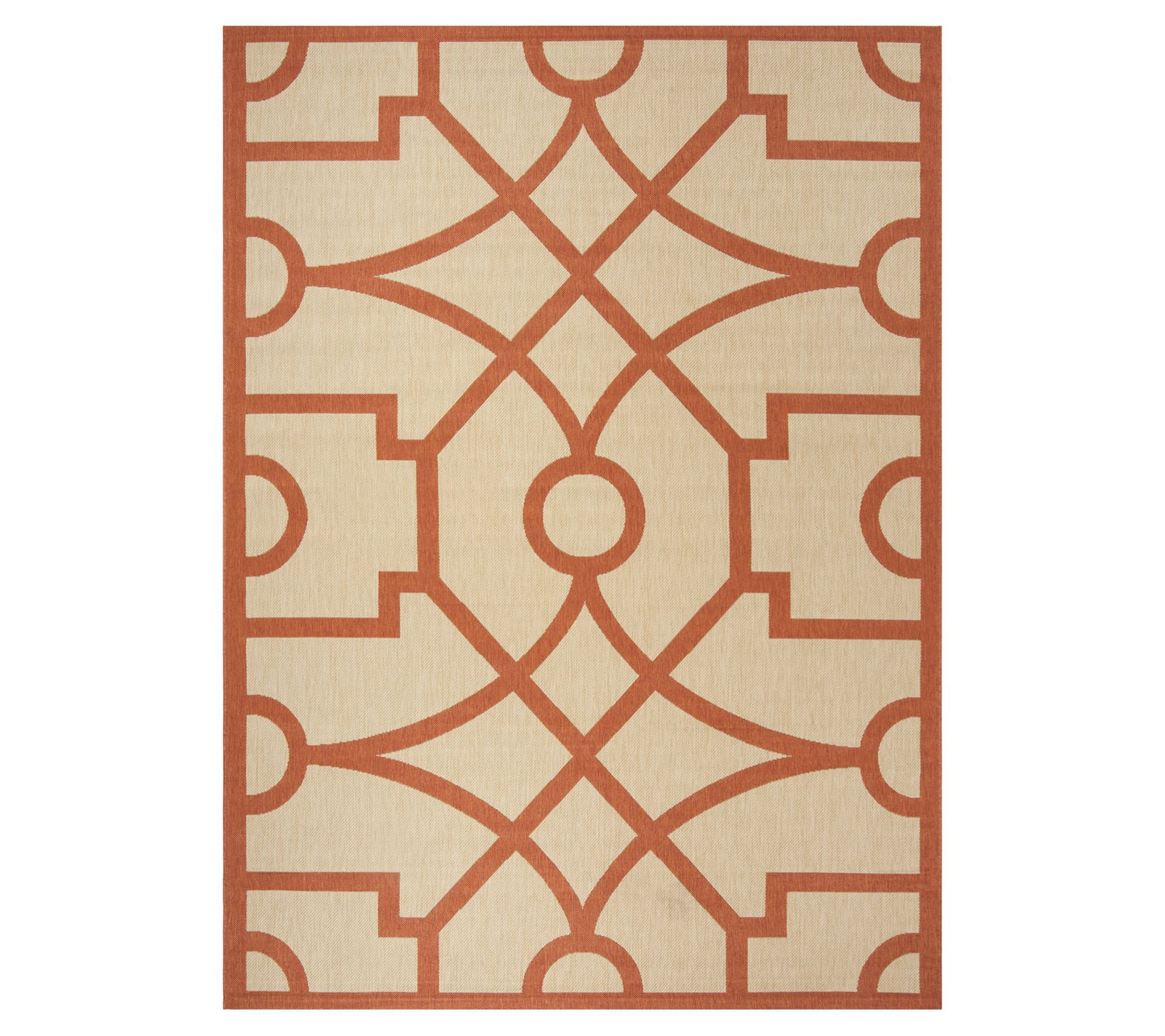 Martha Stewart Outdoor Fretwork Terracotta 6'7"x 9'6" Rug