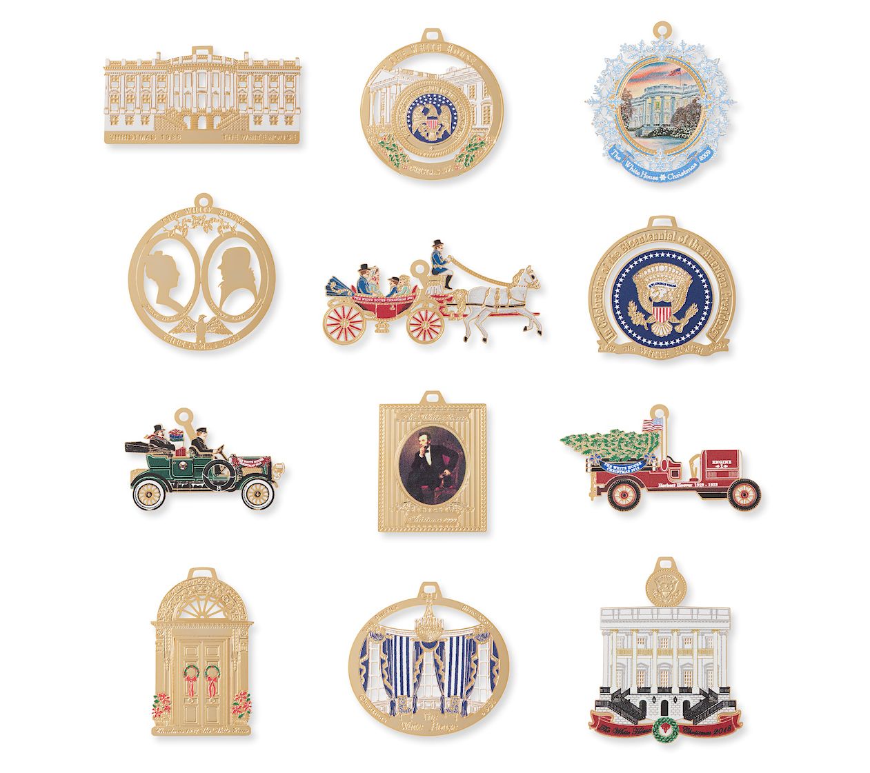 The White House Christmas Replica Ornament Miniatures Set