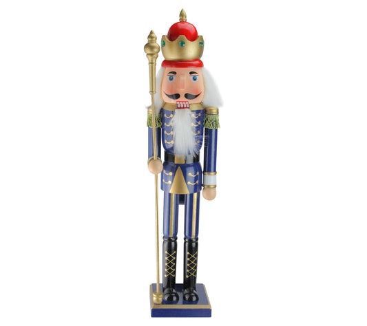 Northlight 24" Blue and Gold Nutcracker King with Scepter