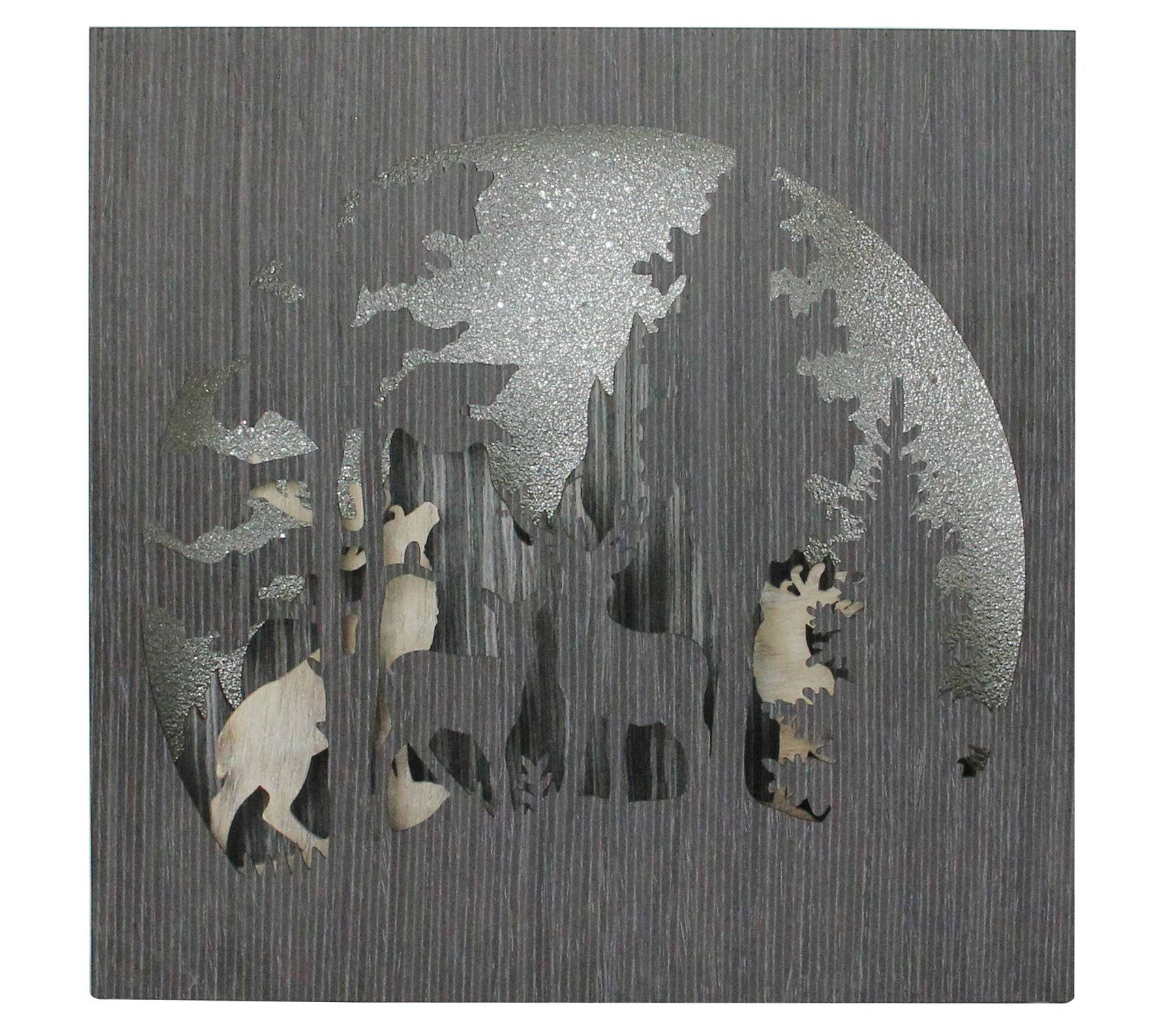 Northlight 13.75" Winter Woodland Deer Shadow Box Table Decor