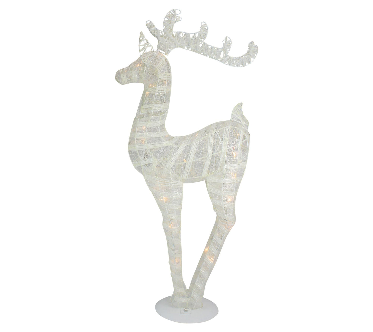 Northlight 36" White & Silver Glitter Reindeerabletop Decor