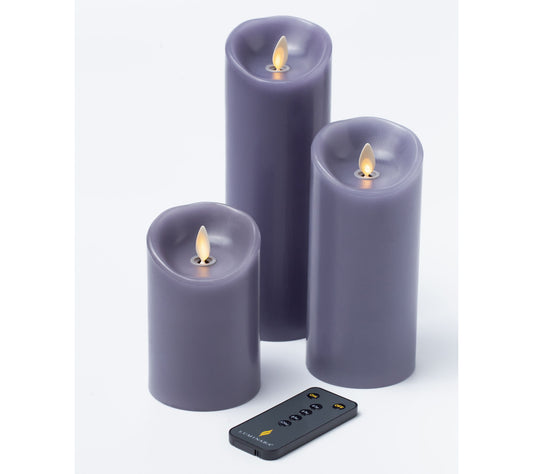 Luminara Set of (3) 3.0" Diameter Flameless Candles