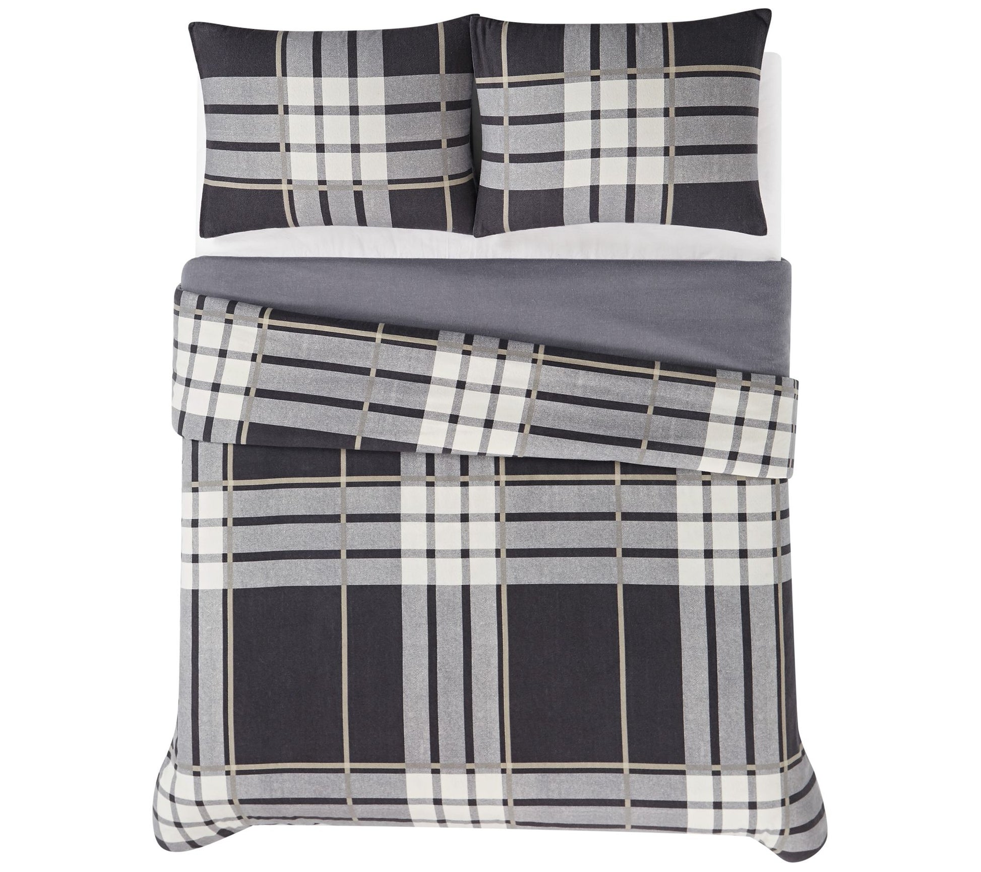Truly Soft Milo Plaid King 3 Piece Flannel Comforter Set