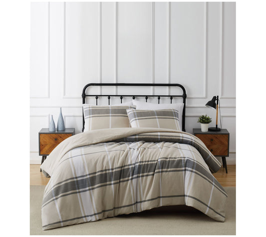 Truly Soft Preston Plaid King 3 Piece Flannel Comforter Set