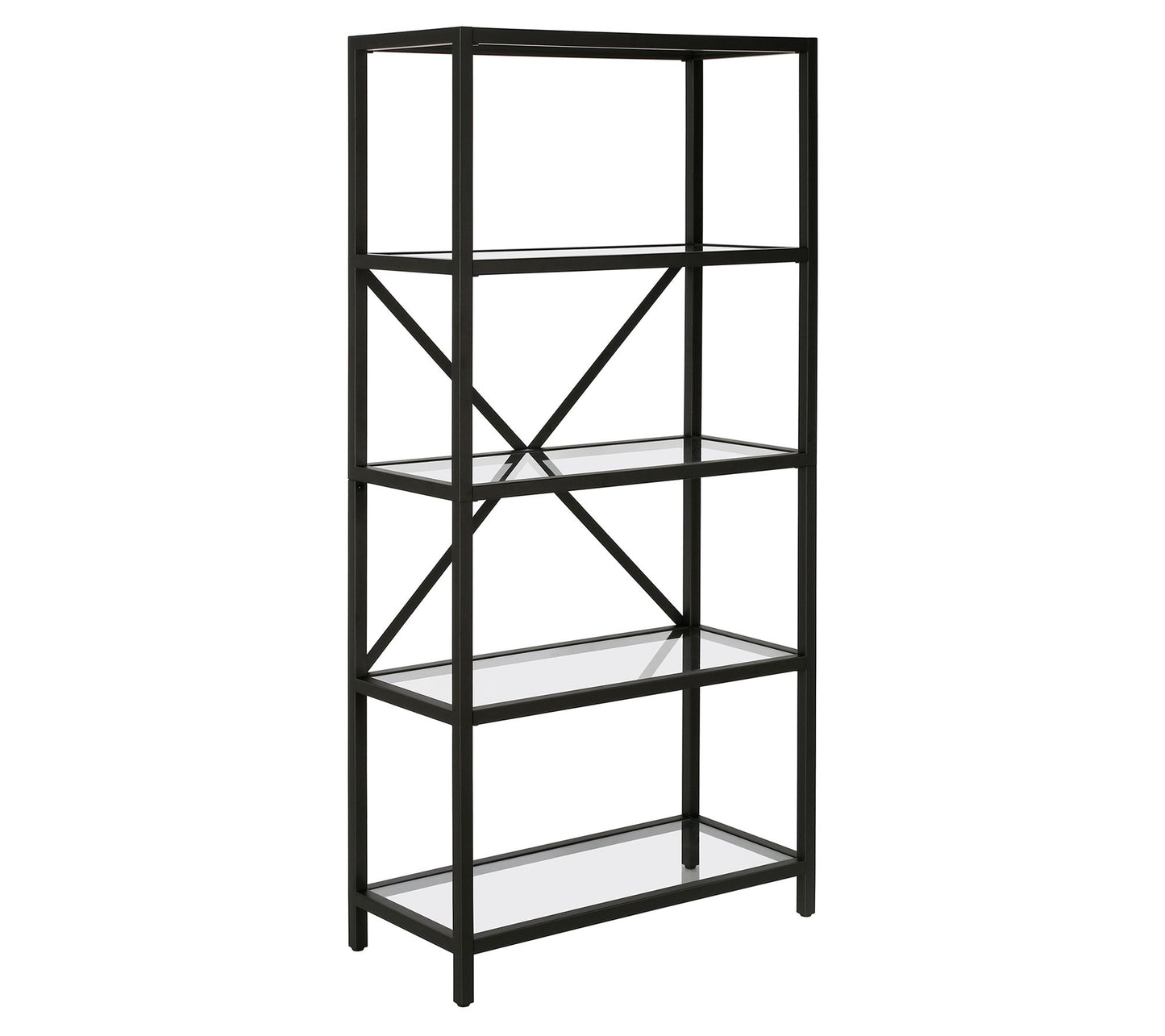 Hudson & Canal Etta 4-Tiered Industrial Design ookcase