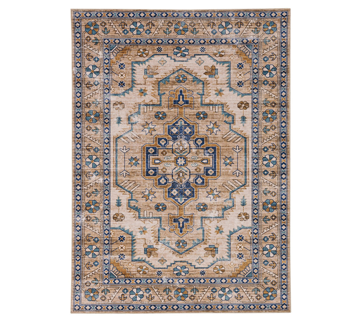 Linon Home Von Washable 5'x7' Indoor Non-Slip Decorative Rug