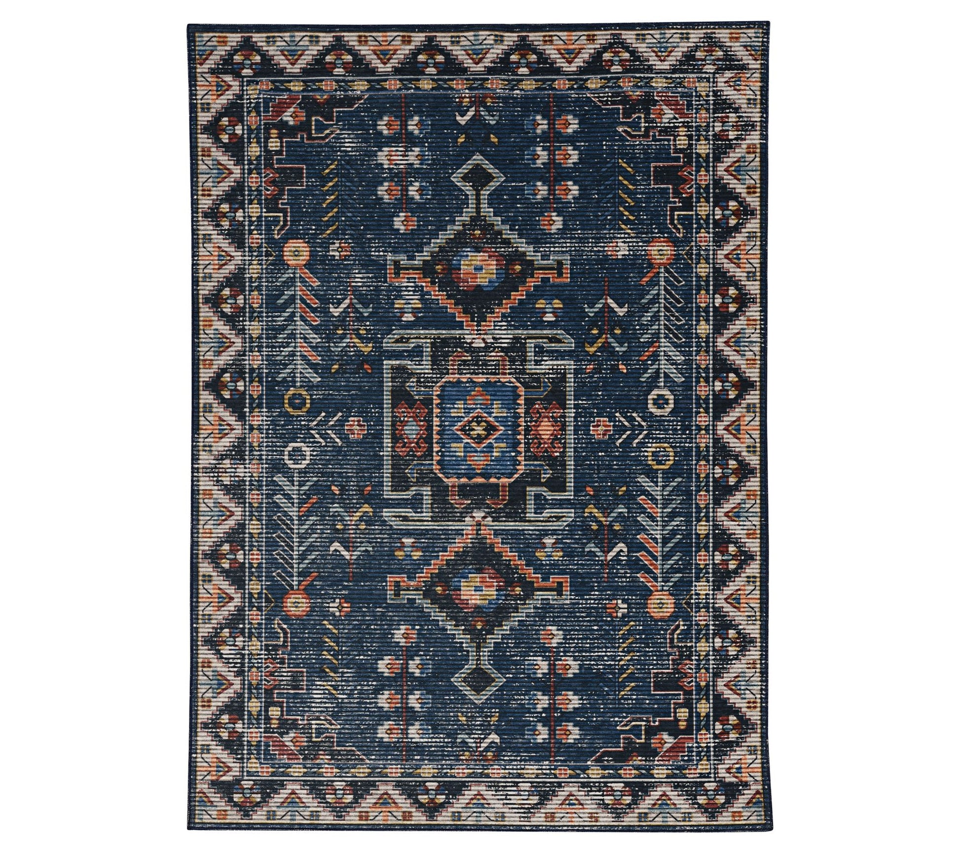 Linon Home Riley Washable 5'x7' Non-Slip Decora tive Rug
