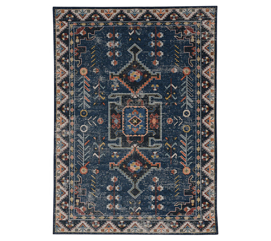 Linon Home Riley Washable 5'x7' Non-Slip Decora tive Rug