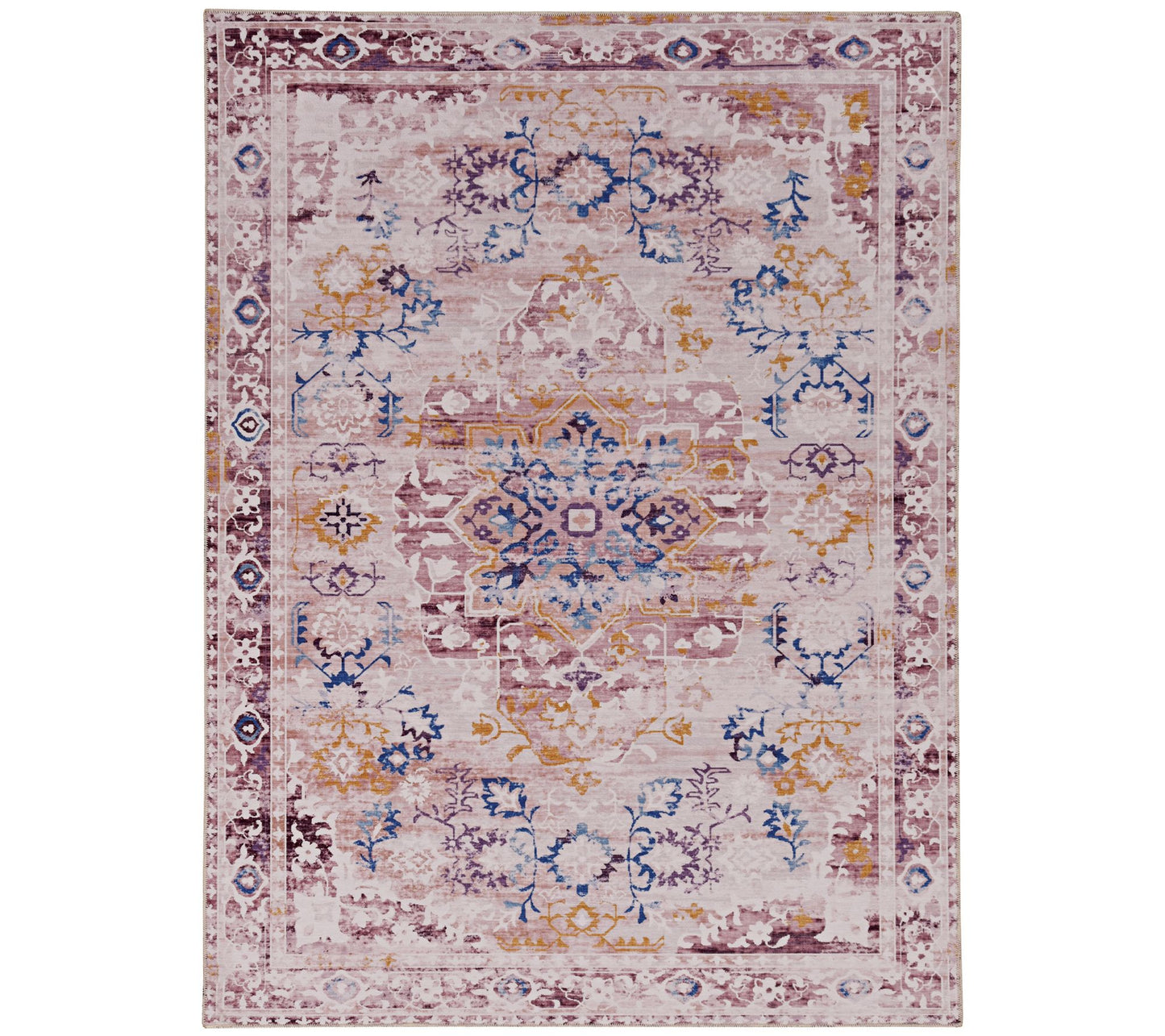 Linon Home Jax Washable 5'x7' Non- Slip Decorative Rugs