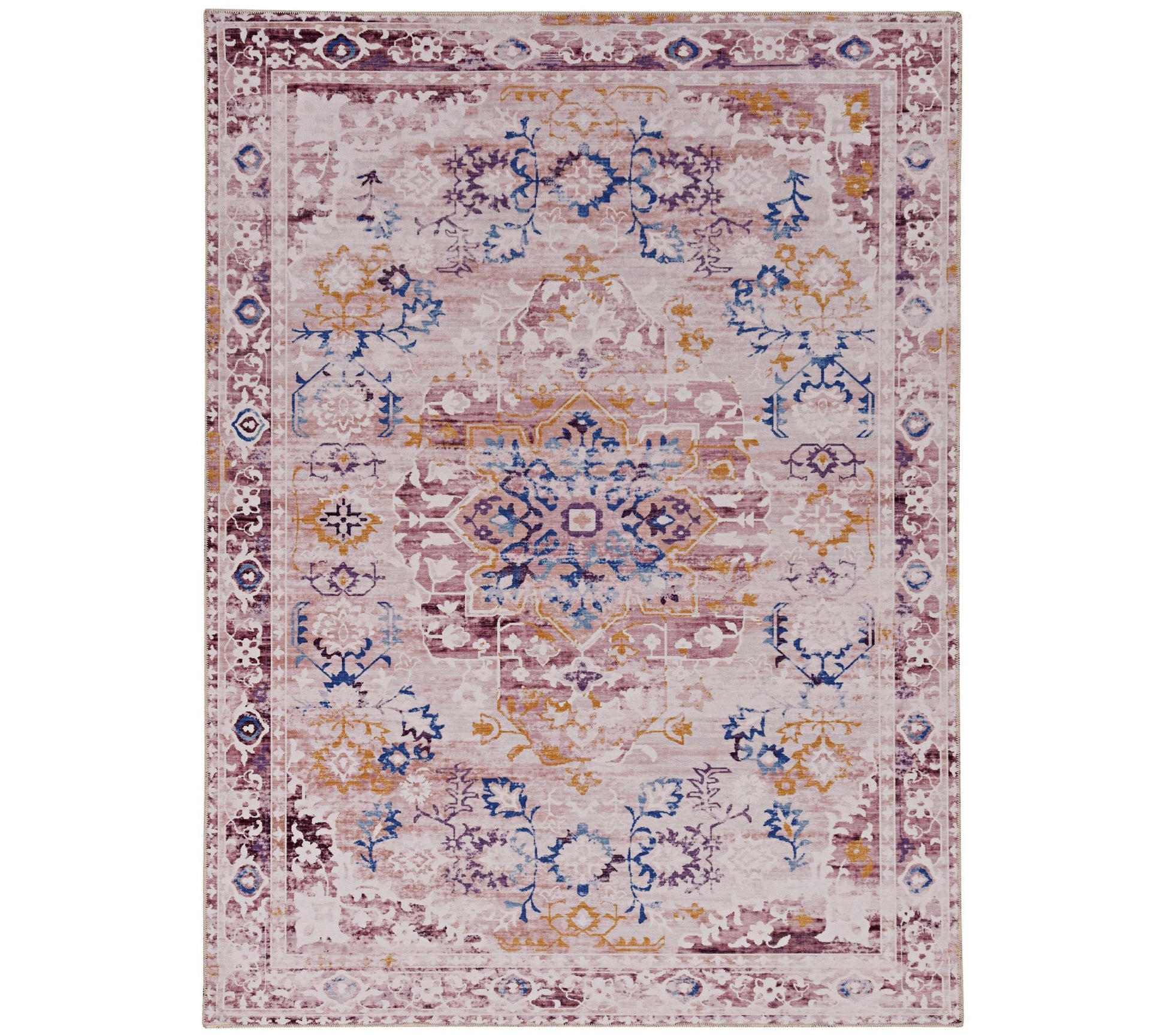 Linon Home Jax Washable 5'x7' Non- Slip Decorative Rugs