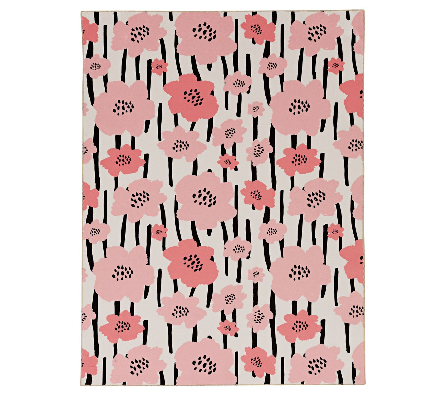 Linon Home Brisa 5'x7' Washable Non- Slip Floral Printed Rug