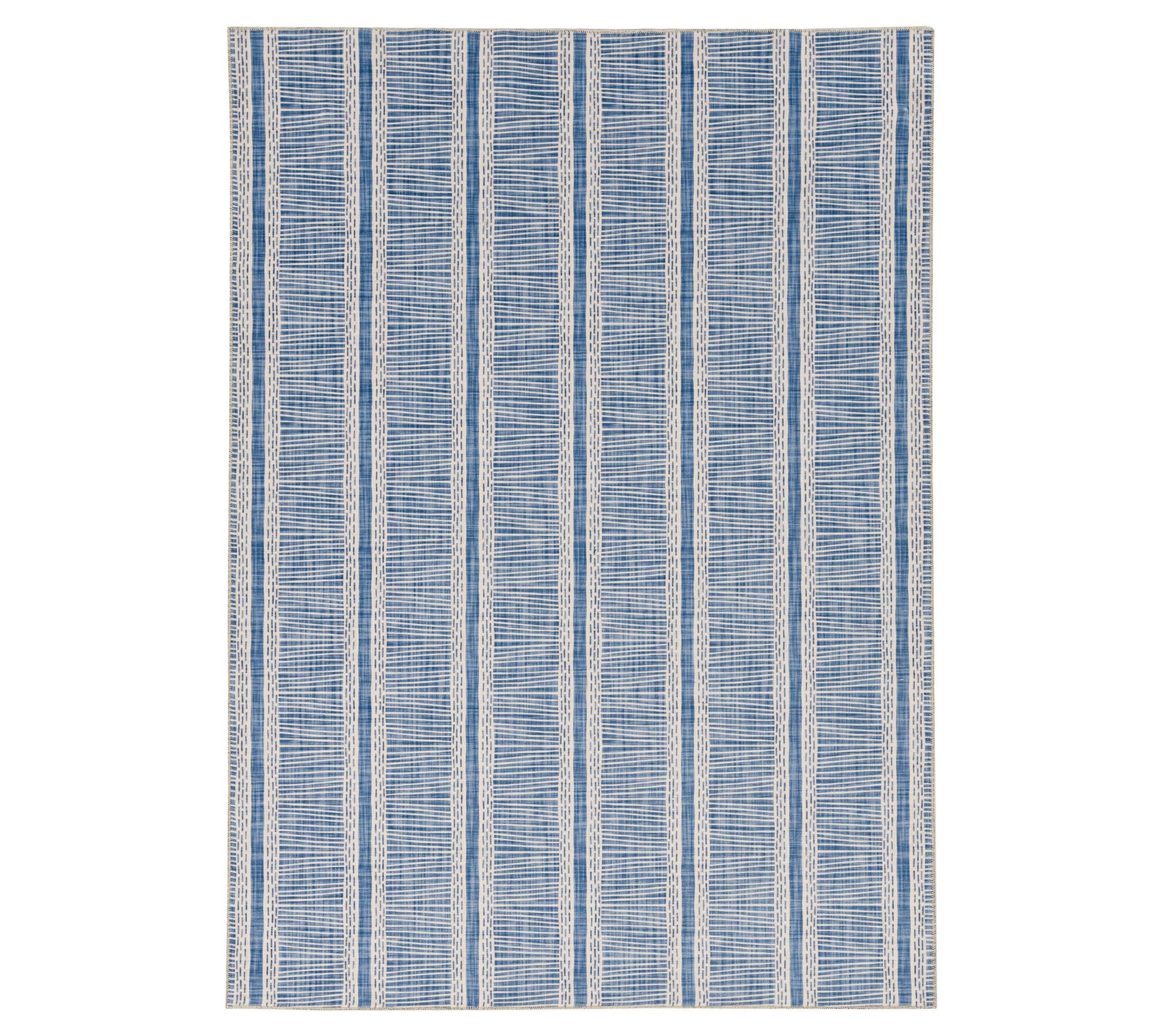 Linon Home Luna 5'x7' Washable NonSlip Decorative Striped Rug