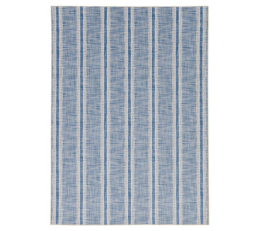 Linon Home Luna 5'x7' Washable NonSlip Decorative Striped Rug