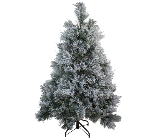 4.5' Flocked Black Spruce Artificial Christmas Tree - Unlit